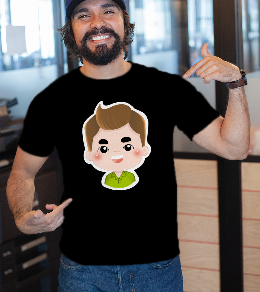 Fathers Day Daddy Sticker Cute Cartoon Character T-Shirt