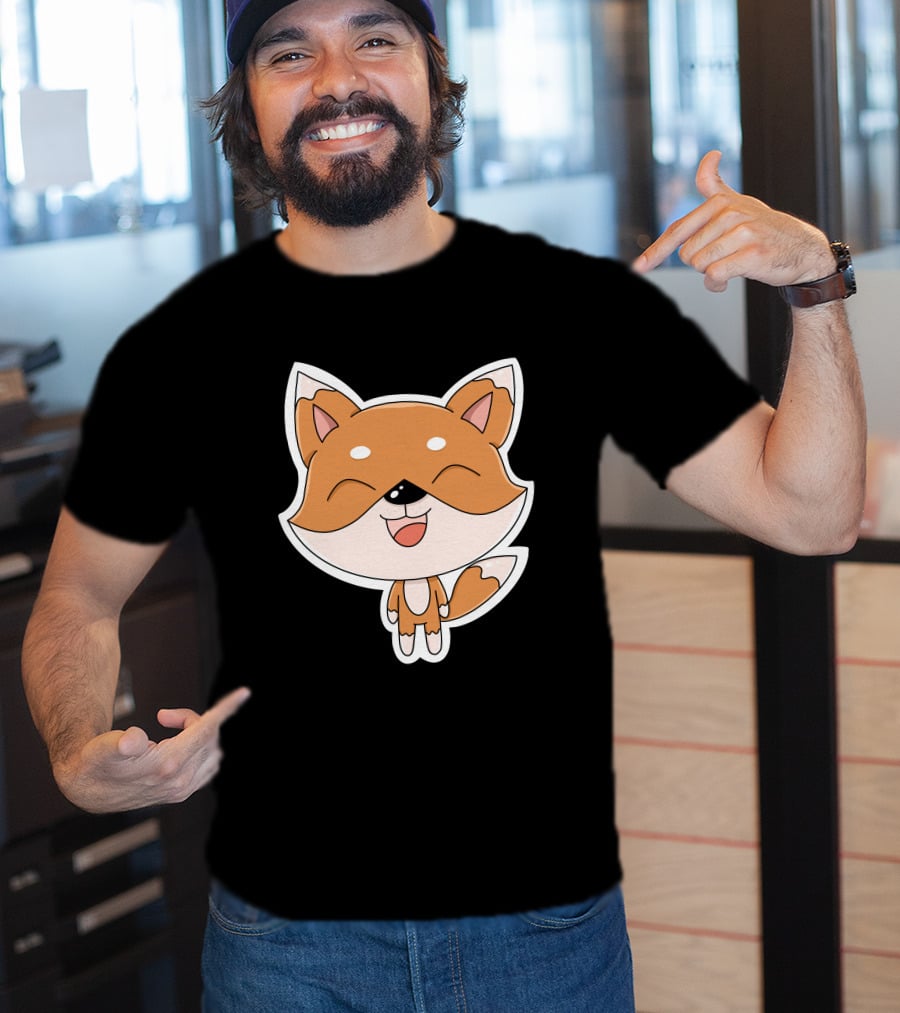 Fox Cartoons Happy Cute Fox Character T-Shirt