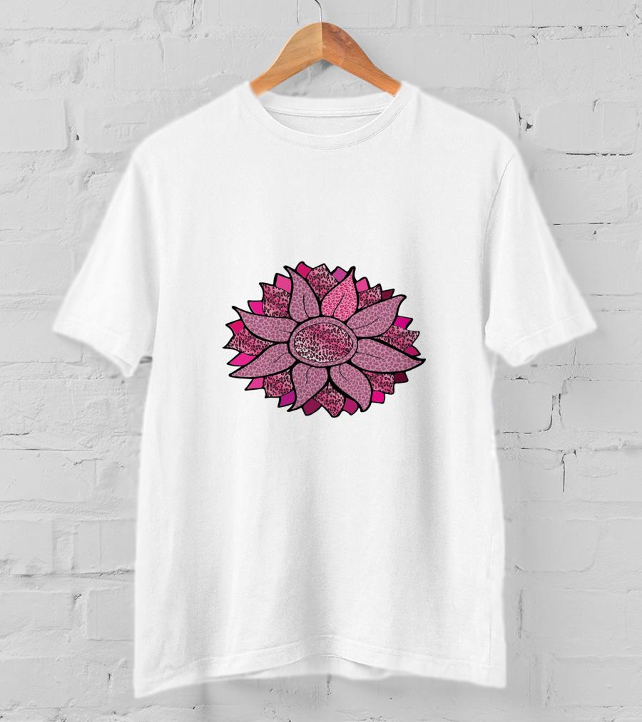 Pink Sunflower Unique Blossom T-Shirt