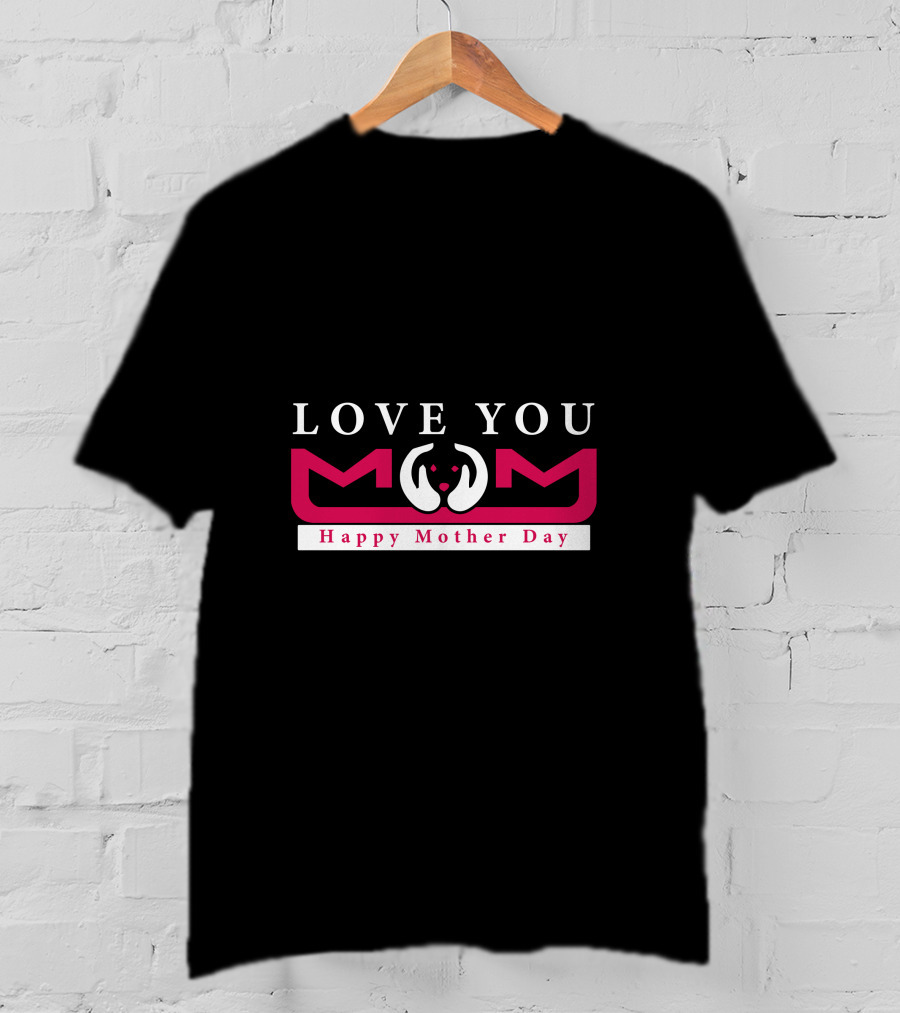 Love You Mom Heart Hands Happy Mother Day T-Shirt