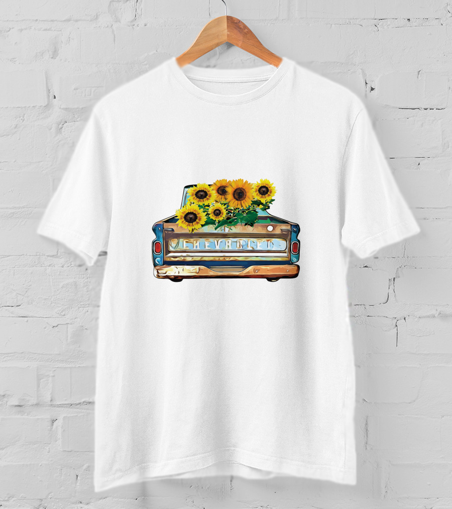 Chevrolet Vintage Truck With Sunflowers T-Shirt