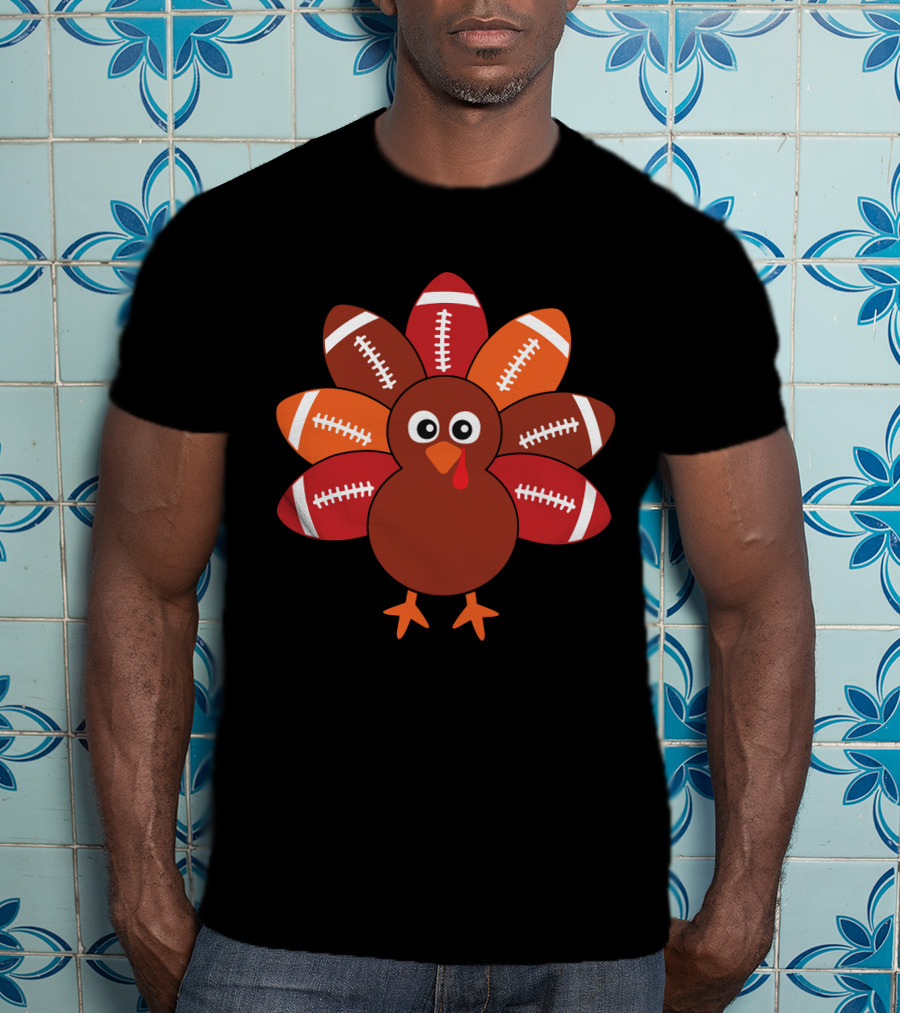 Football Turkey Thanksgiving Balls Festival T-Shirt