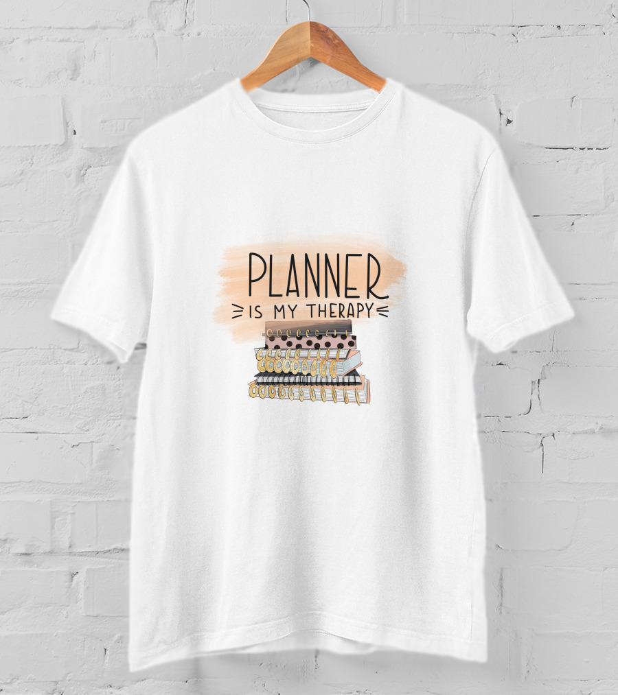 Planner Is My Therapy Stack Of Notebooks T-Shirt