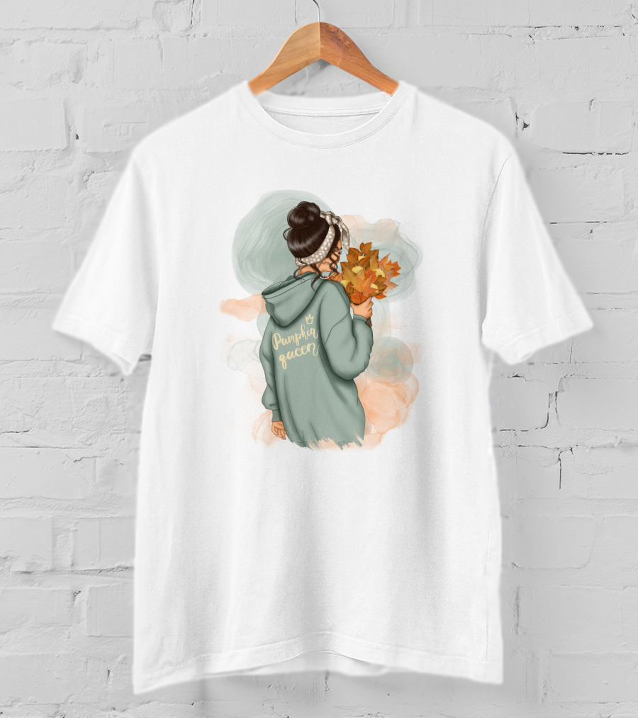 Pumpkin Queen Cozy Fall Aesthetic T-Shirt