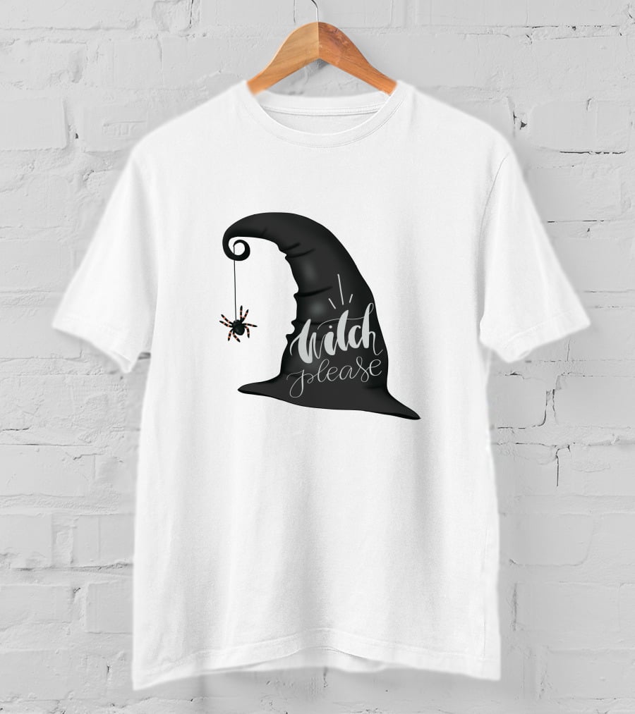 Witch Please Hat With Hanging Spider T-Shirt