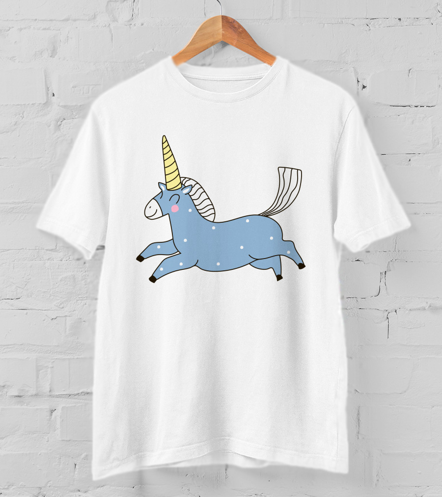 Cute Happy Polka Dot Unicorn T-Shirt