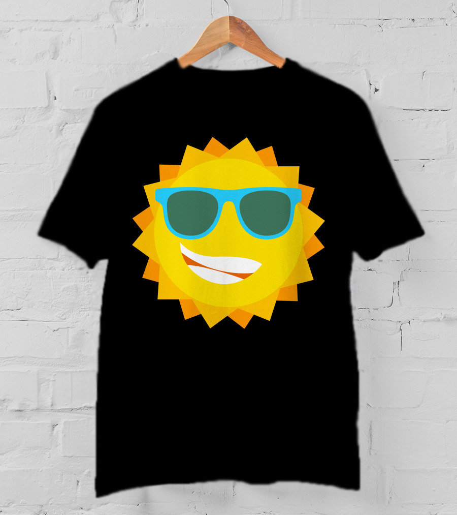 Cool Sun With Blue Sunglasses T-Shirt