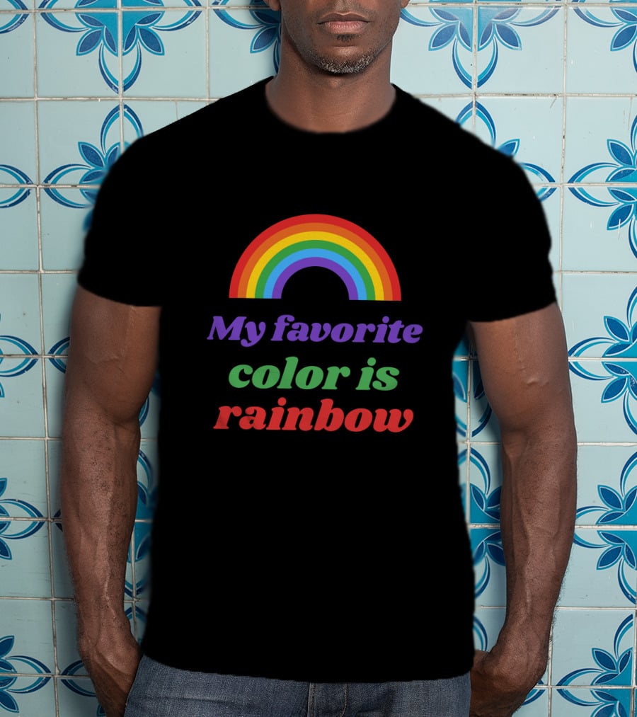 My Favorite Color Is Rainbow Vibrant Arch Spectrum T-Shirt