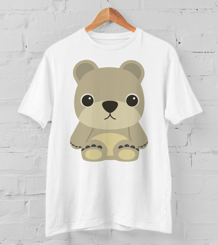 Cute Baby Bear Cartoon Plush Toy T-Shirt