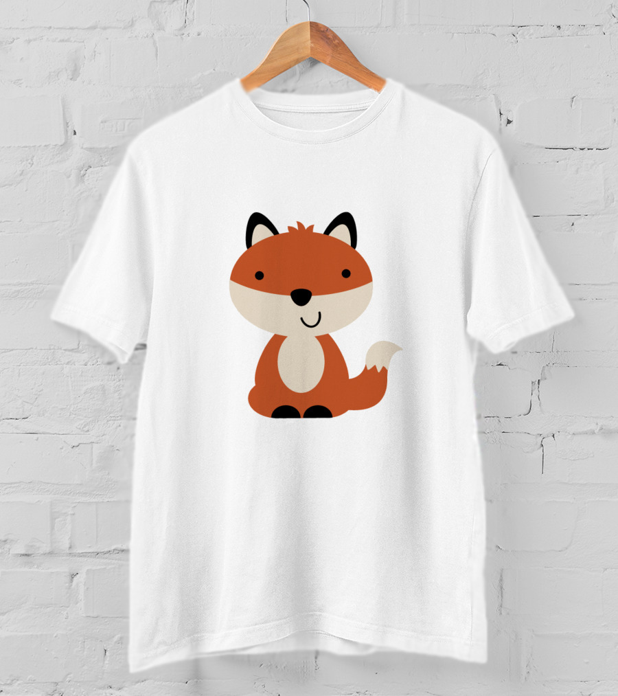 Cute Baby Cartoon Fox T-Shirt