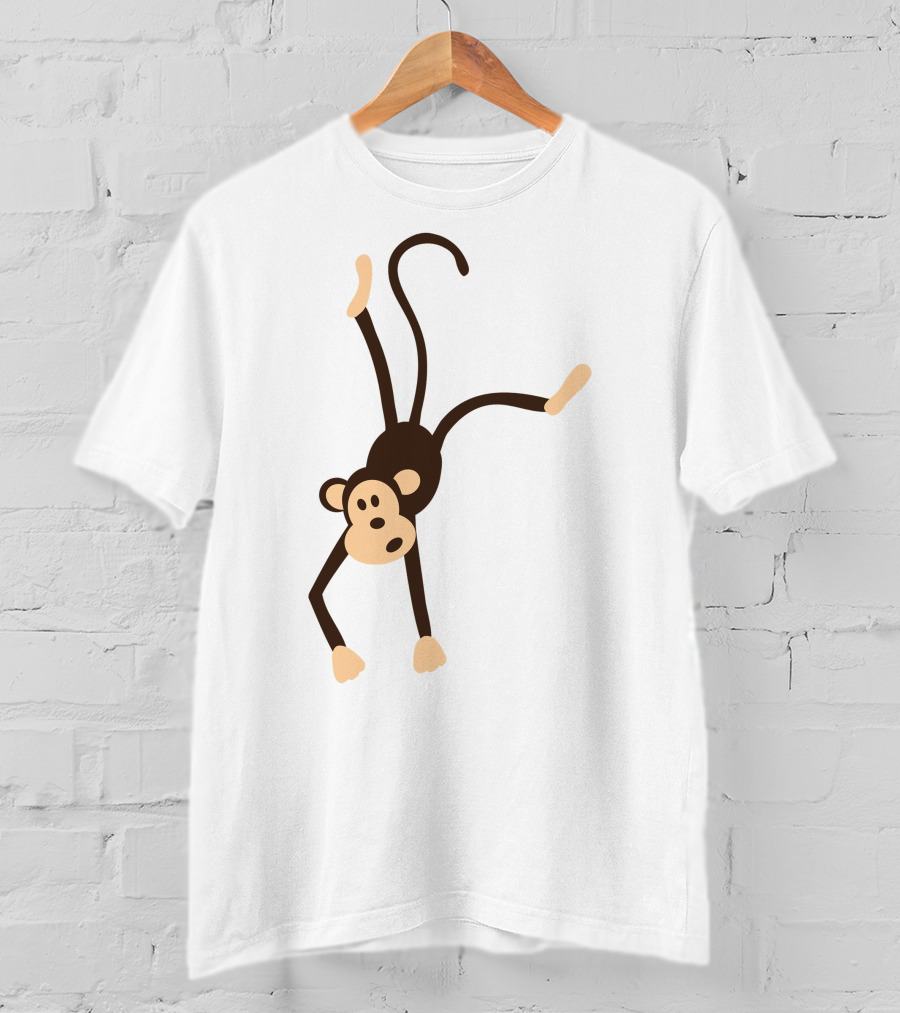 Funny Cartoon Monkey Doing Handstand T-Shirt