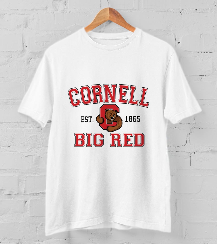 Cornell University Big Red Bear Logo Est 1865 T-Shirt
