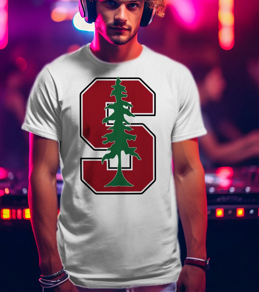Stanford University Cardinal Logo With Tree T-Shirt