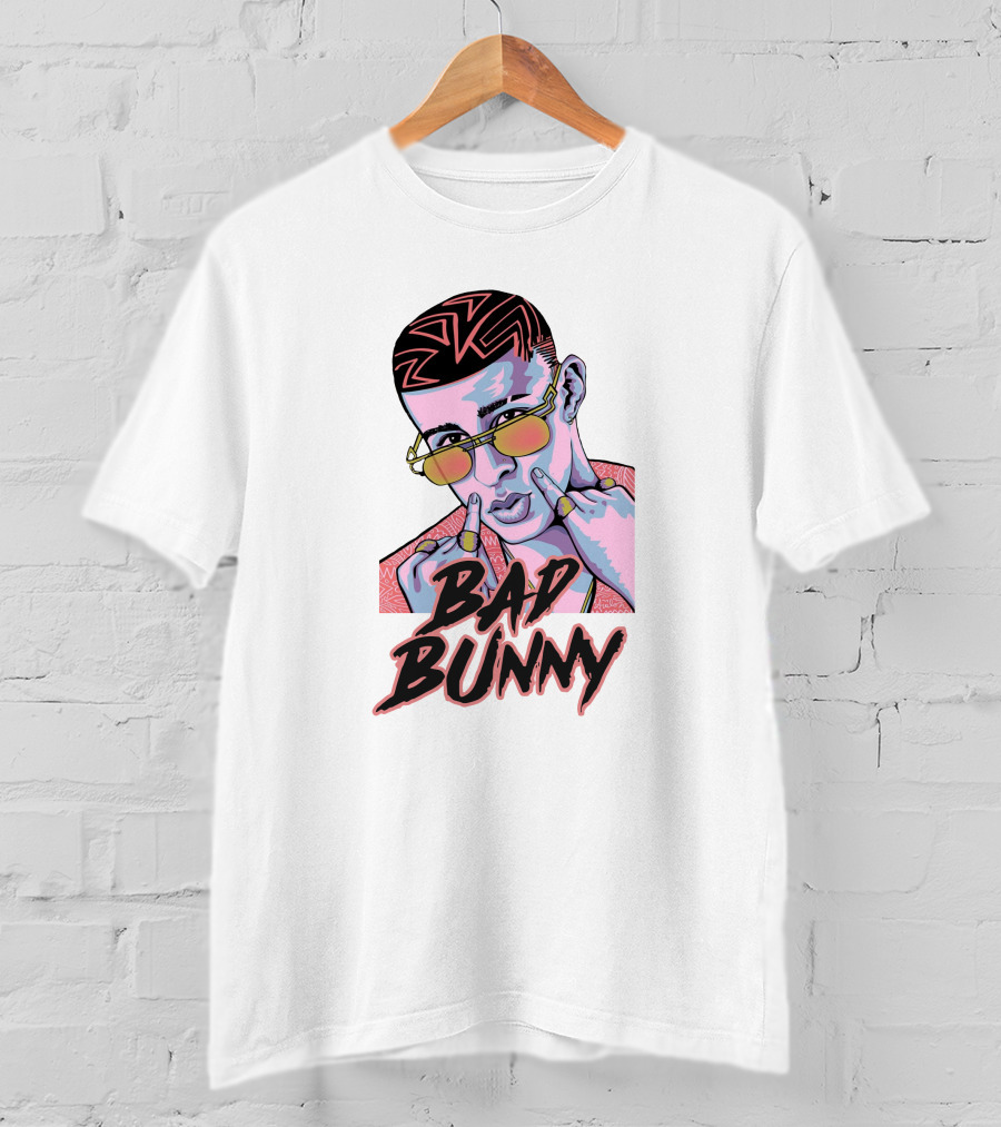 Bad Bunny Hip Hop Retro Sunglasses T-Shirt