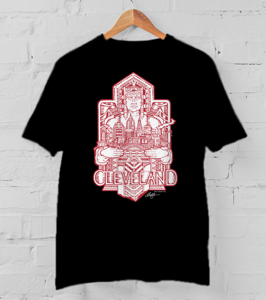Cleveland Cityscape Guardian Red Line T-Shirt