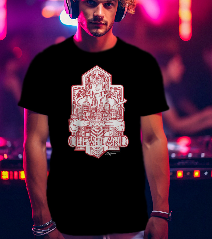 Cleveland Cityscape Guardian Red Line T-Shirt