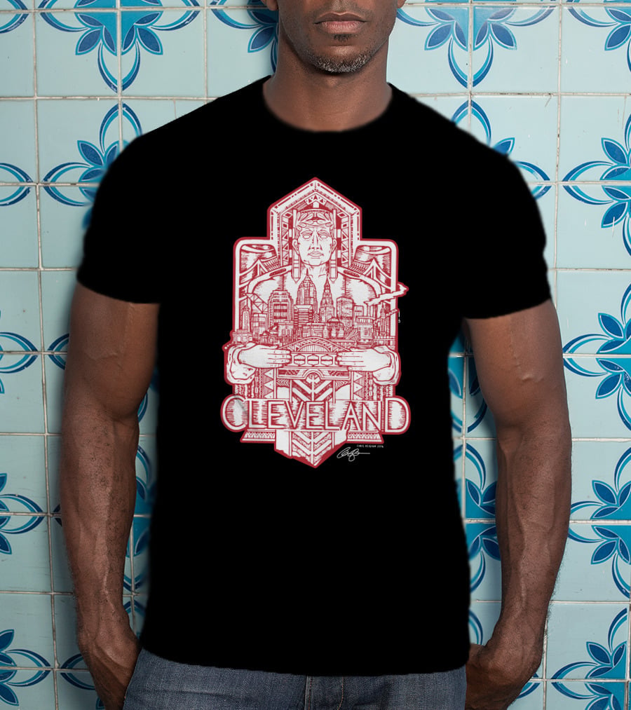 Cleveland Cityscape Guardian Red Line T-Shirt