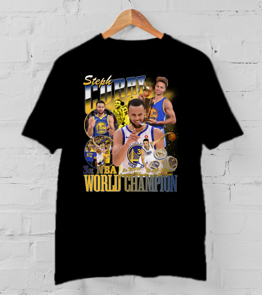 Steph Curry 3x NBA MVP World Champion Greatest Shooter Of All Time T-Shirt
