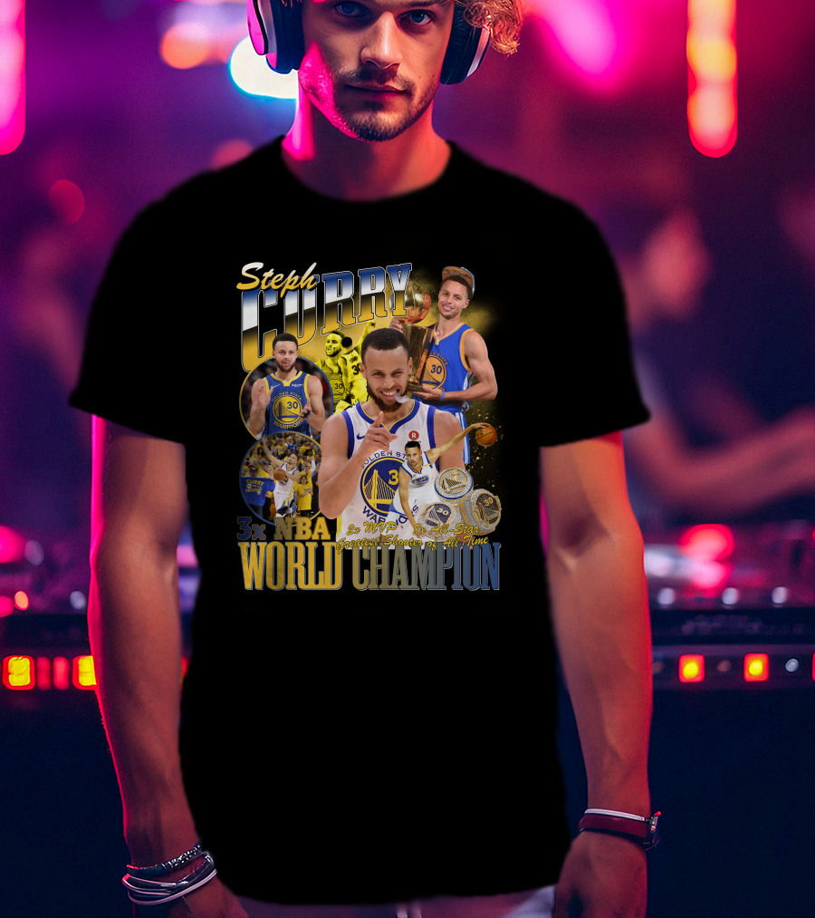 Steph Curry 3x NBA MVP World Champion Greatest Shooter Of All Time T-Shirt