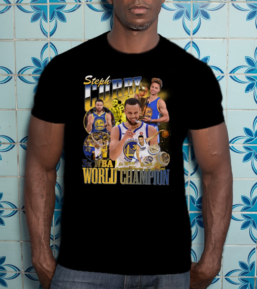 Steph Curry 3x NBA MVP World Champion Greatest Shooter Of All Time T-Shirt