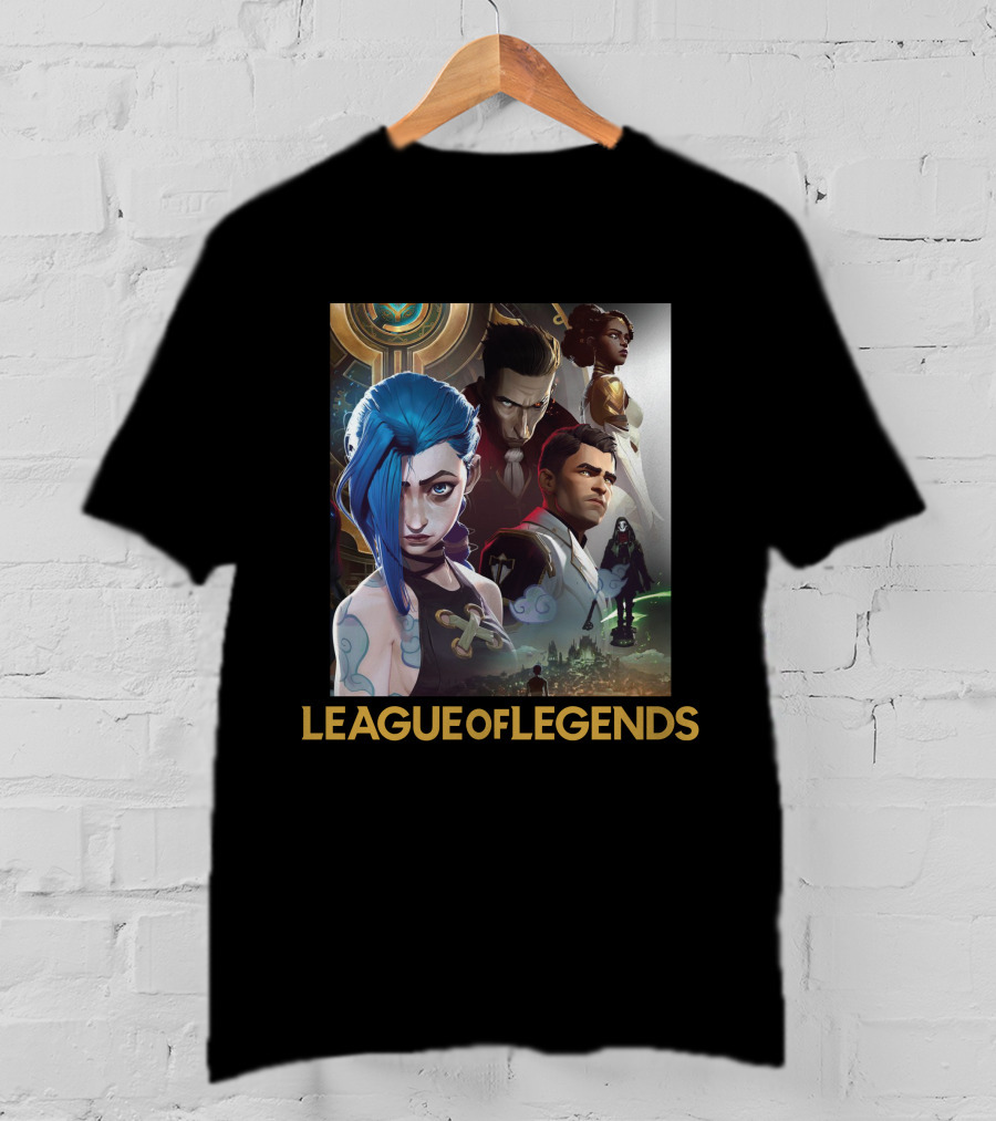 League Of Legends Arcane Characters Collage T-Shirt