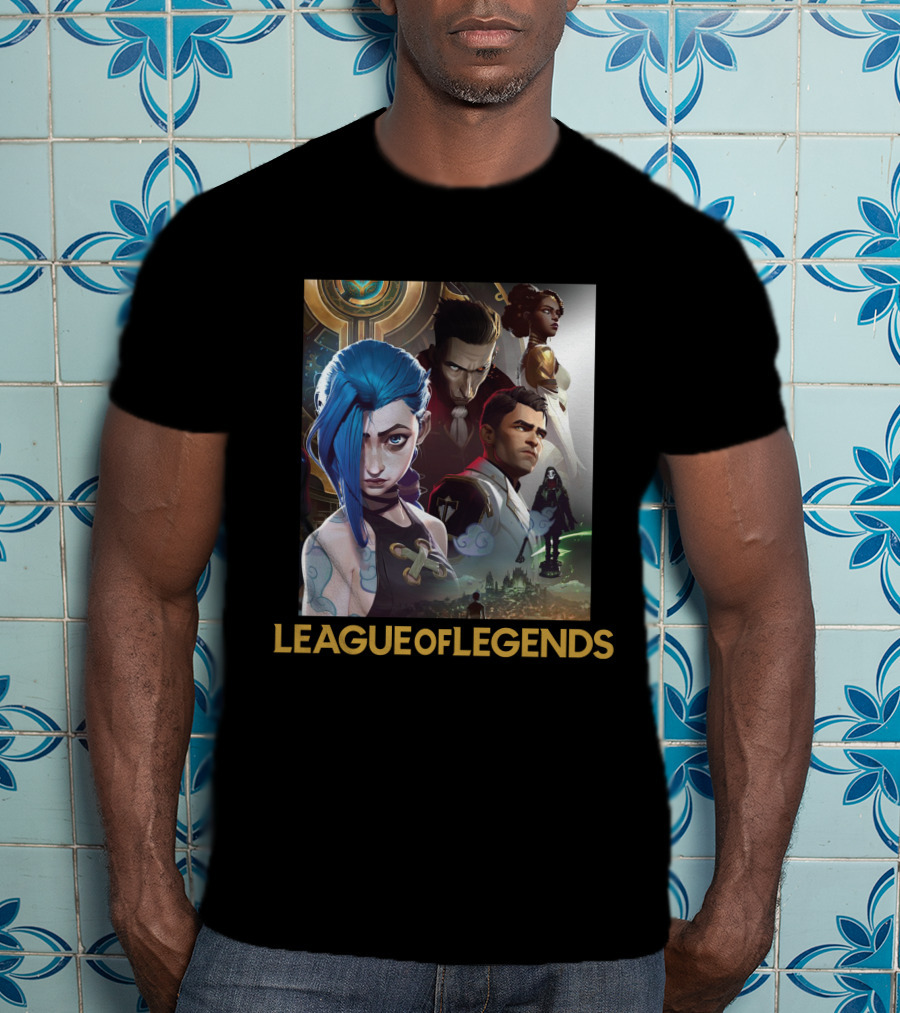 League Of Legends Arcane Characters Collage T-Shirt