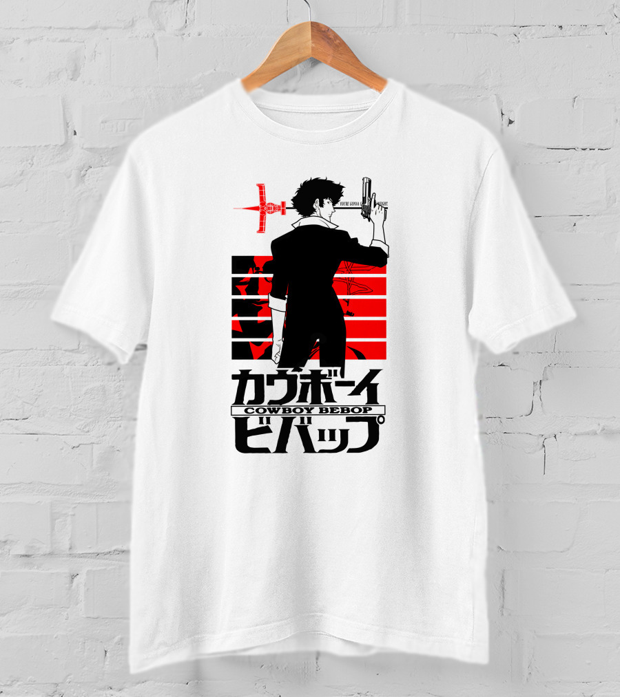 Cowboy Bebop Spike Spiegel Red Stripes Jet Swordfish II T-Shirt
