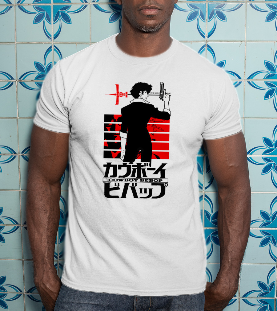 Cowboy Bebop Spike Spiegel Red Stripes Jet Swordfish II T-Shirt