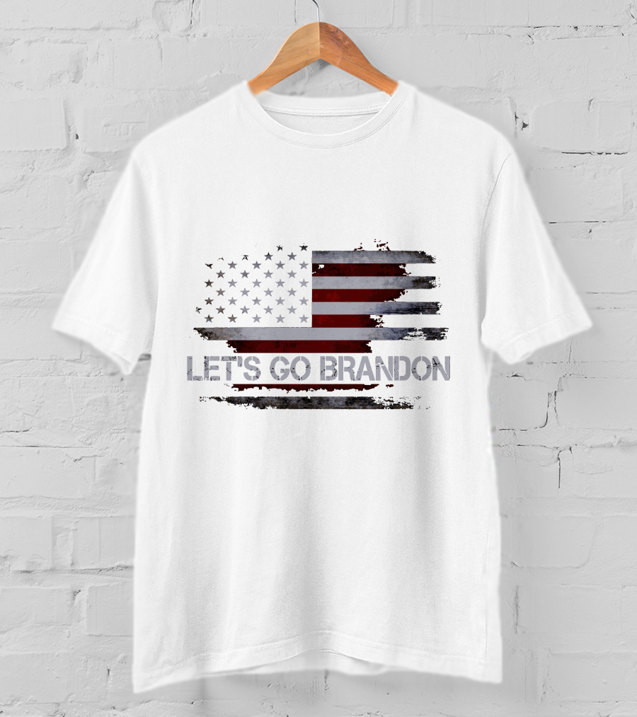 Let's Go Brandon American Flag Conservative Anti Liberal T-Shirt