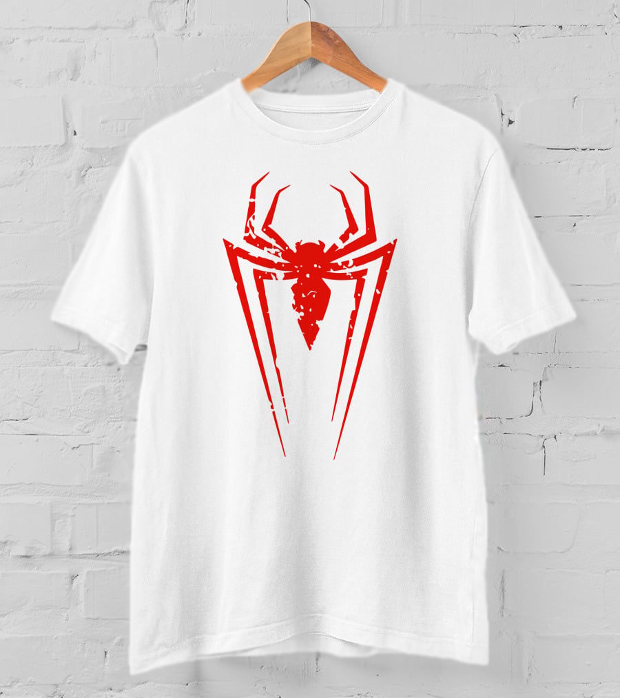 Venom Spiderman Red Distressed Spider T-Shirt