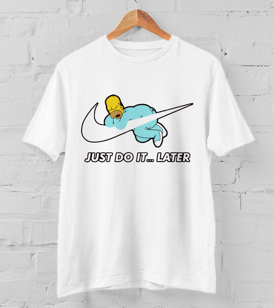 Just Do It Later Simpsons Homer Sleeping T-Shirt