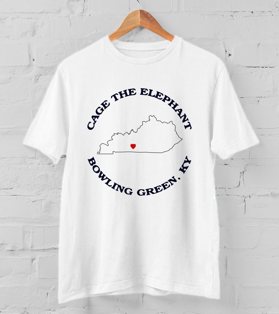 Cage The Elephant Kentucky Heart Bowling Green KY T-Shirt