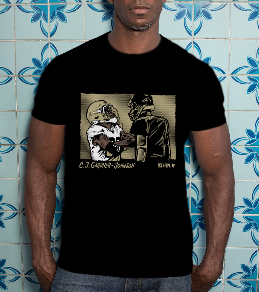 C.J. Gardner-Johnson NFLPA Confrontation With Helmeted Opponent T-Shirt