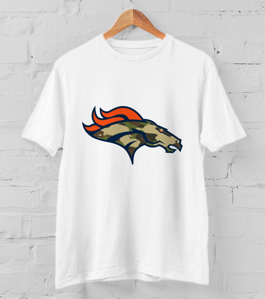 Denver Broncos Camo Horsehead Emblem T-Shirt