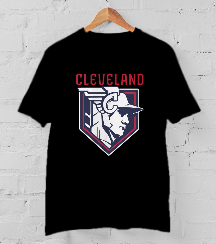 Cleveland Guardian-Inspired Baseball Emblem T-Shirt