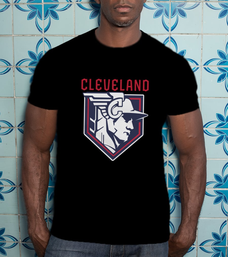 Cleveland Guardian-Inspired Baseball Emblem T-Shirt