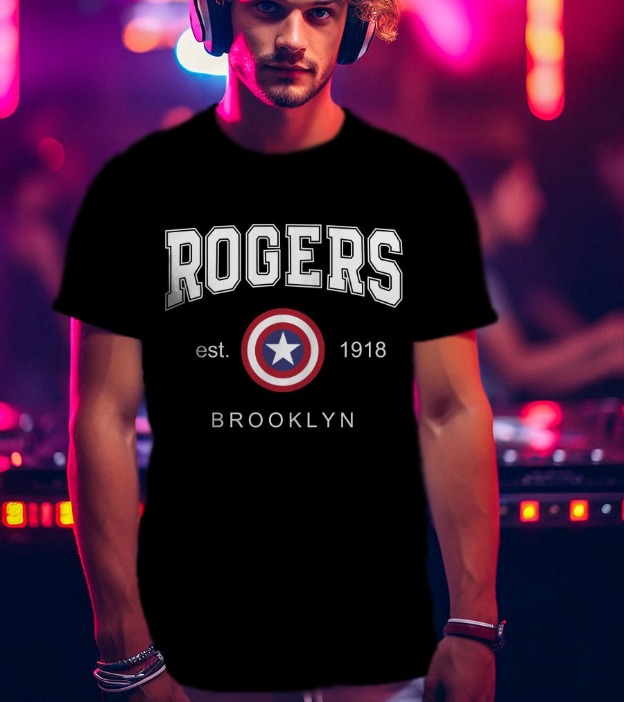 Rogers Est 1918 Brooklyn Star Shield T-Shirt