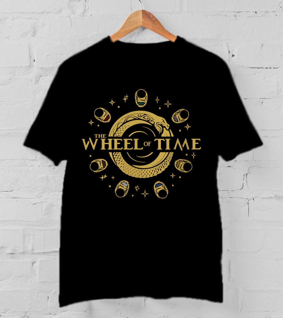 The Wheel Of Time Ouroboros Seven Rings Magic Stars T-Shirt