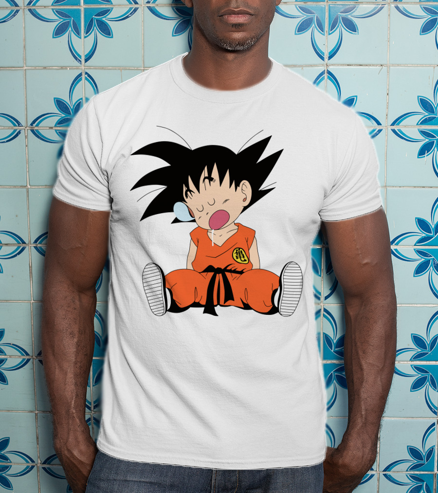 Baby Goku Sleepy Orange Gi Krillin Kanji Bubblegum Drool T-Shirt