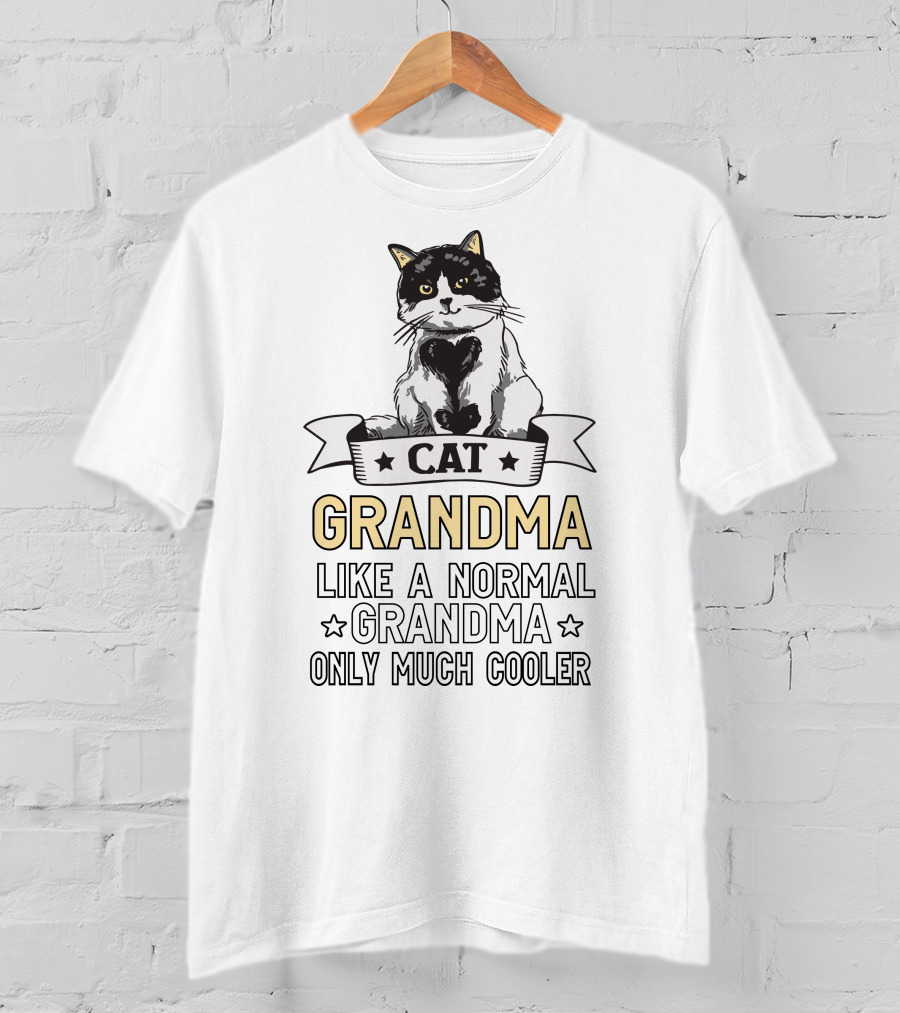Best Cat Grandma Like A Normal Grandma Only Much Cooler T-Shirt