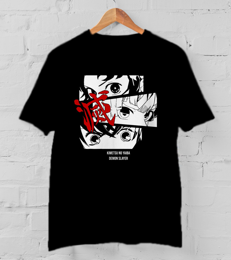 Kimetsu No Yaiba Demon Slayer Manga Panel Art Eyes T-Shirt