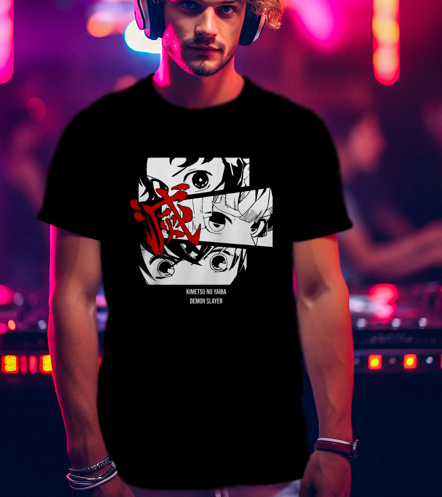 Kimetsu No Yaiba Demon Slayer Manga Panel Art Eyes T-Shirt
