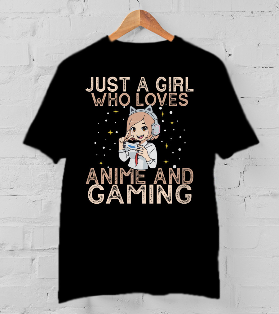 Just A Girl Who Loves Anime And Gaming T-Shirt