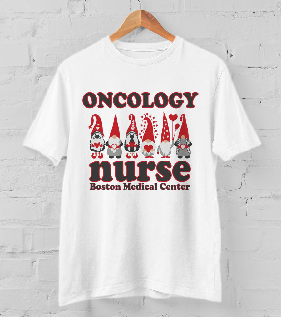 Oncology Nurse Boston Medical Center Valentine's Elf T-Shirt