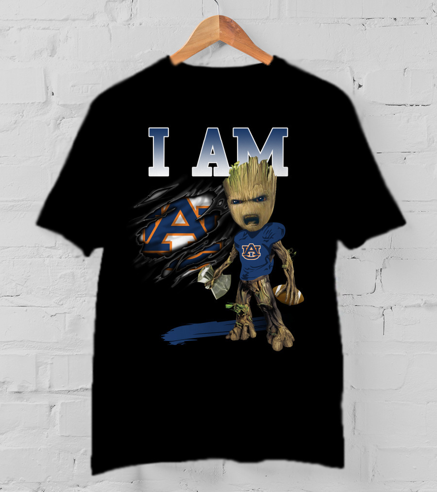 I Am Au Auburn Groot Football Avengers T-Shirt