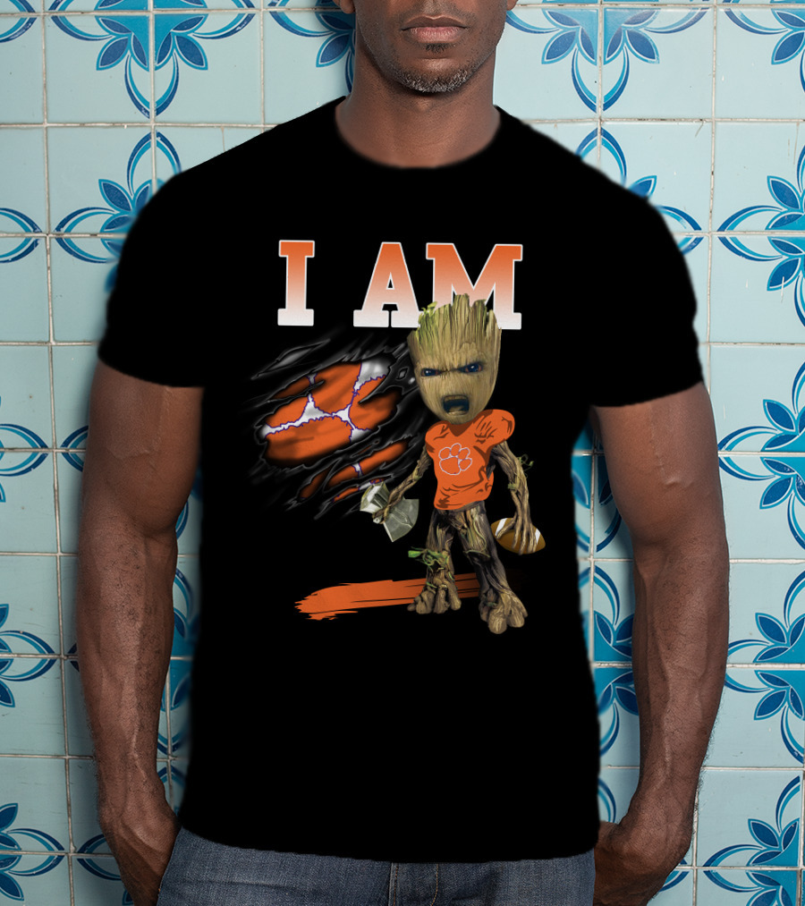 I Am Groot Clemson Tigers Football T-Shirt