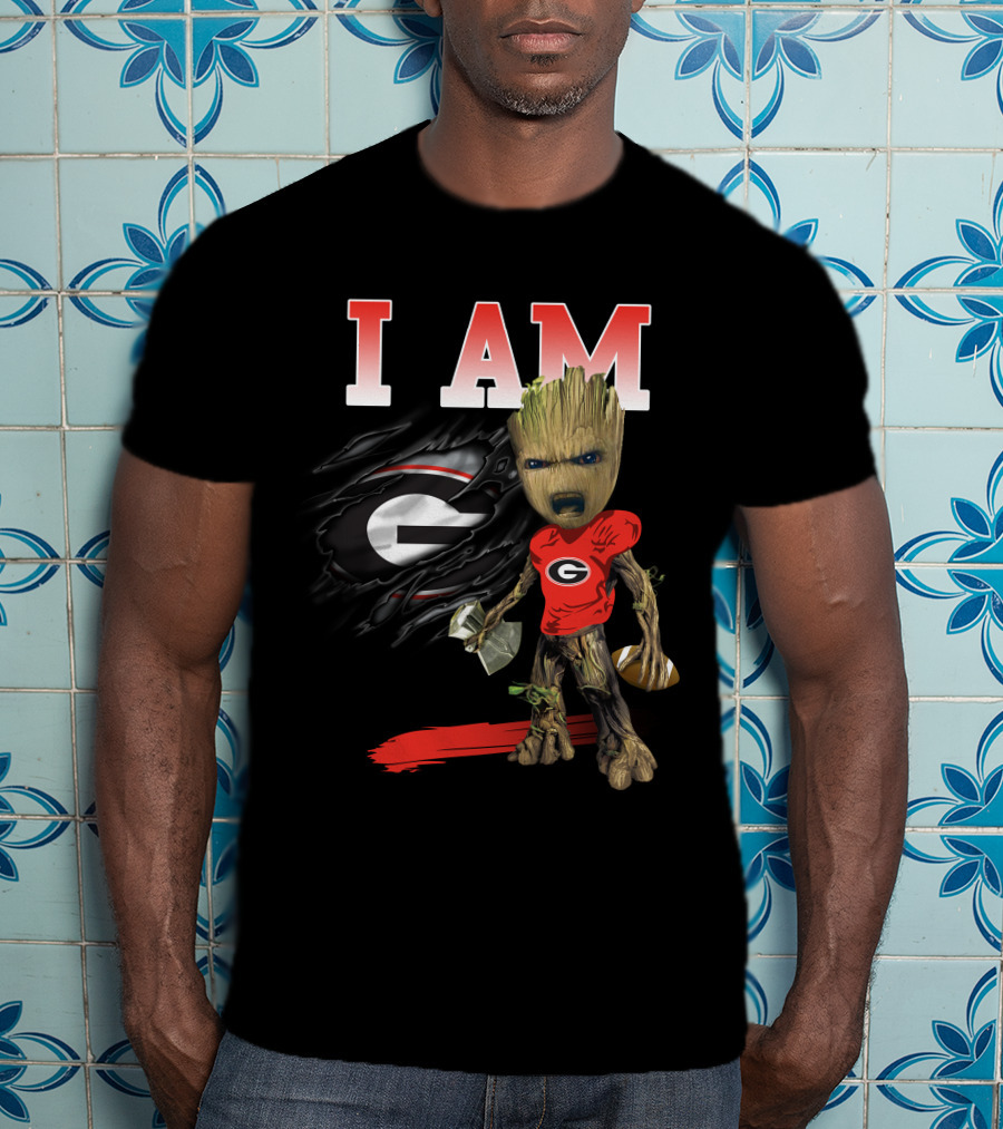 I Am Gr Gb New Georgia Bulldogs Football Groot T-Shirt