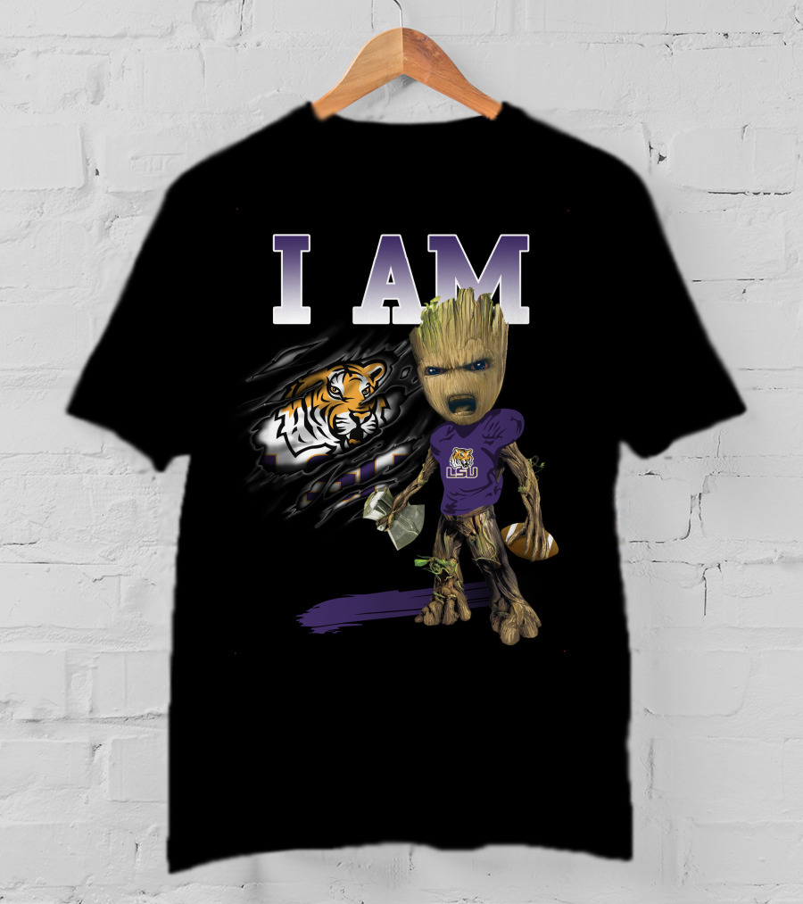 I Am Lsu Tiger Spirit Football Groot T-Shirt