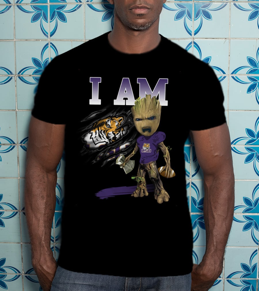 I Am Lsu Tiger Spirit Football Groot T-Shirt