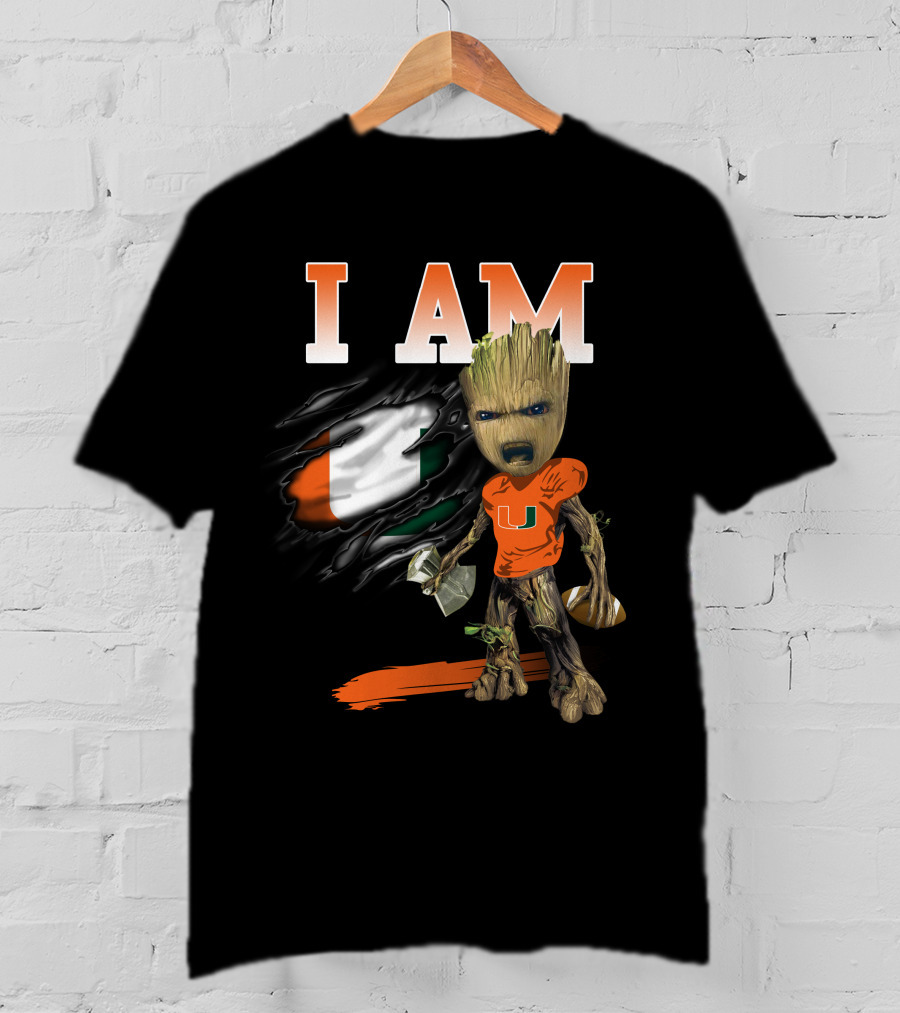 I Am Um Groot Football Hammer U T-Shirt